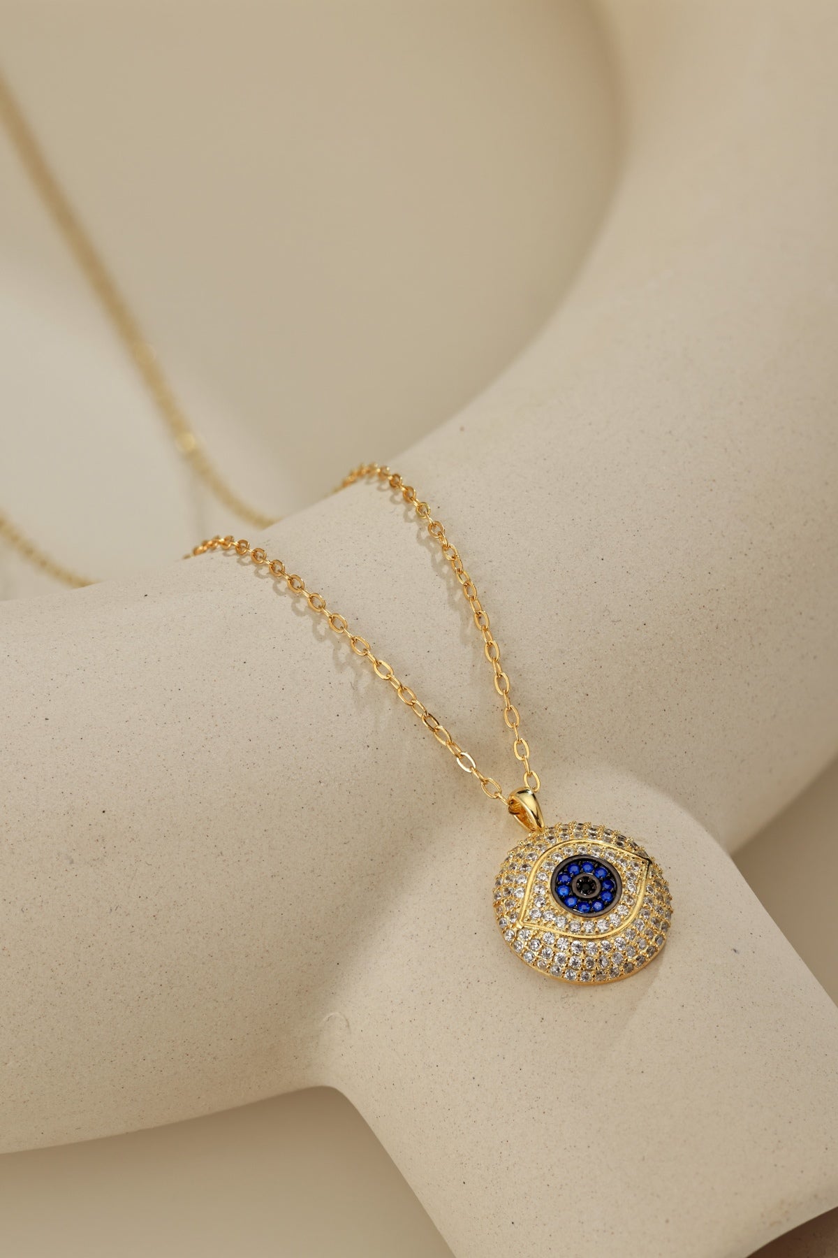 Silver S925 Evil Eye Zircon Necklace