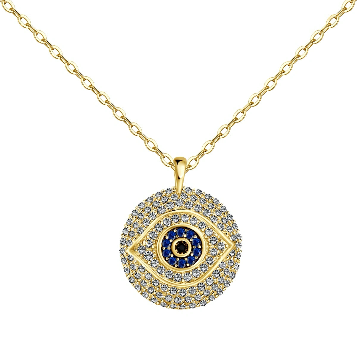 Silver S925 Evil Eye Zircon Necklace